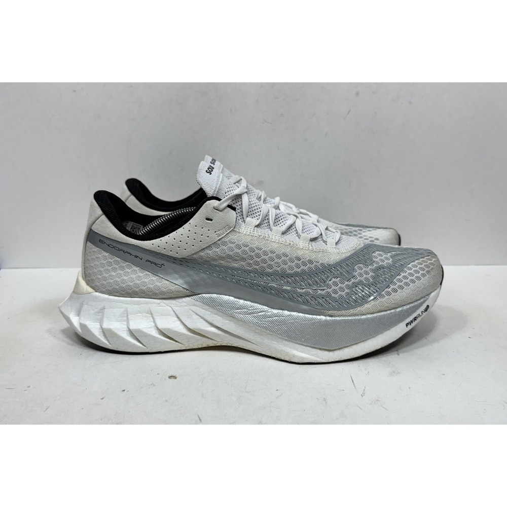 Saucony Endorphin Pro 4 Mens Size 14 Running Shoes White Silver Black S20939-201